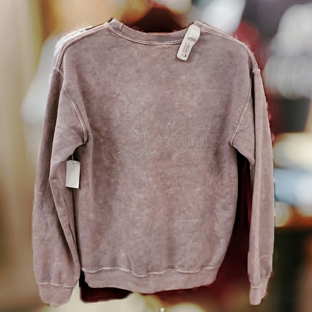 DISNEY MICKEY ASHY BROWN GRAY RETRO SWEATER - Picture 2 of 3